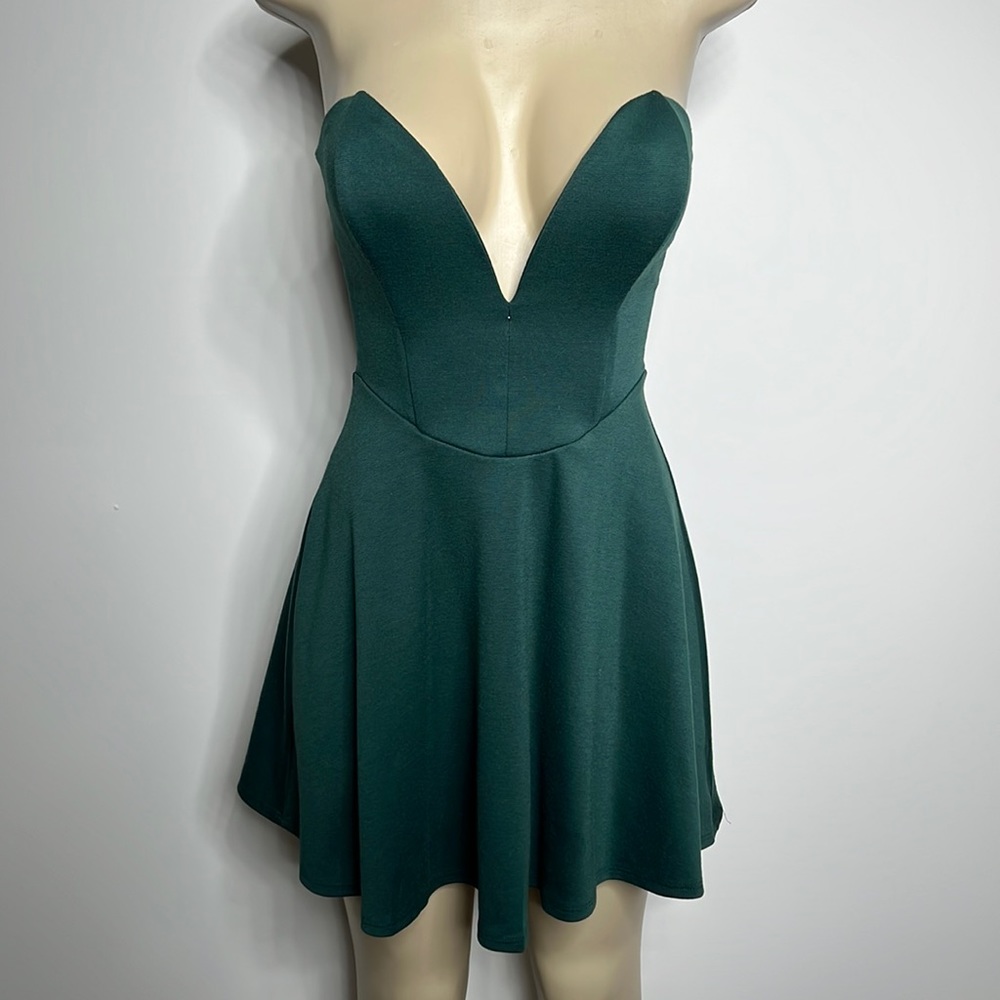 Solomio small green A-line dress